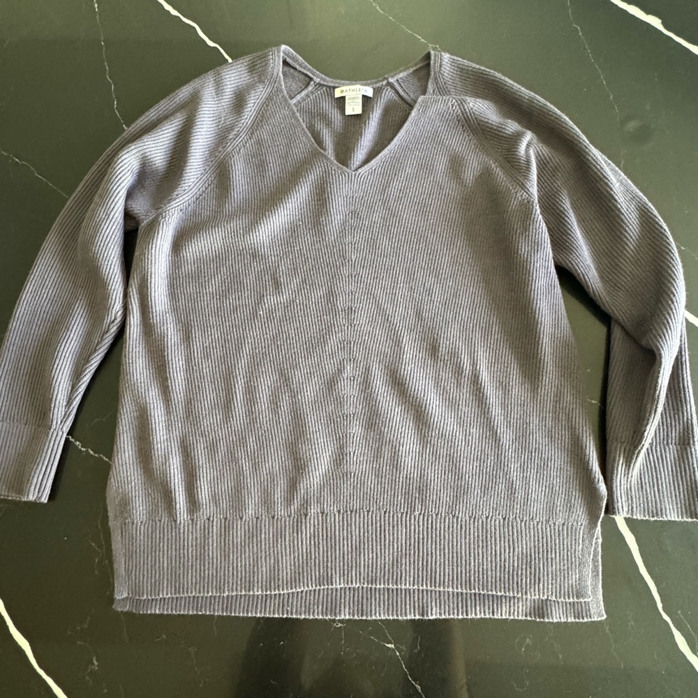 Purple V-Neck Women's Sweater
